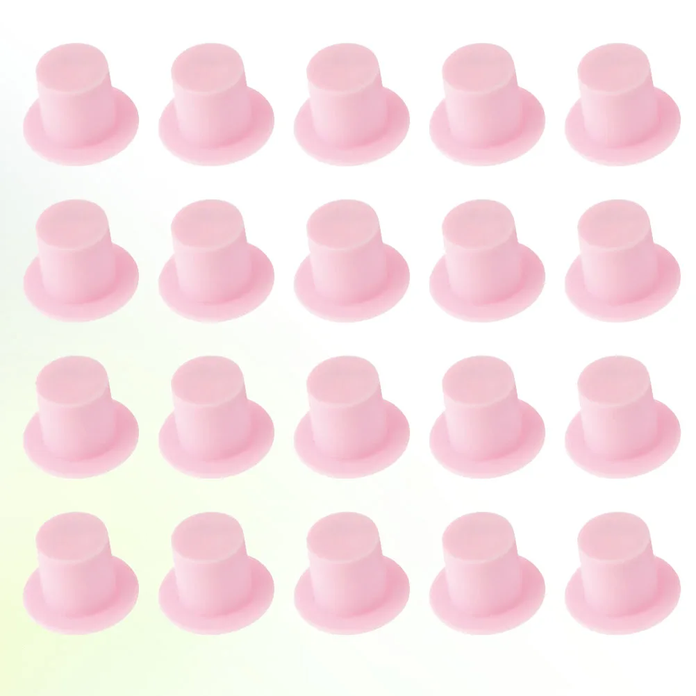 

100 Pcs Handmade Craft Accessories Clown Hat Hats Mini Decor Christmas for Pink