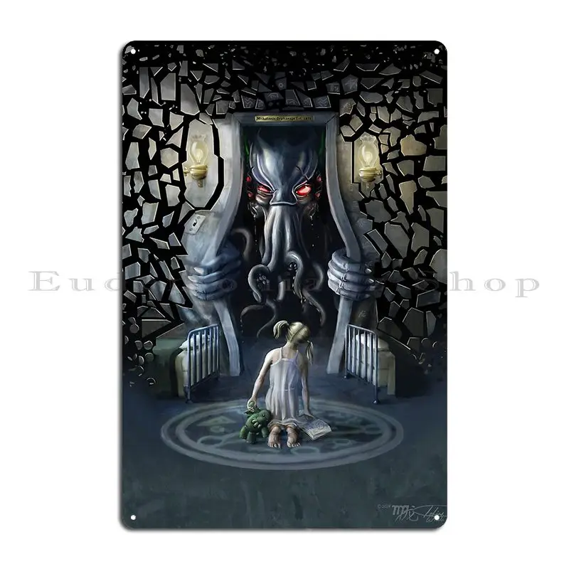 Cthulhu Wishful Thinking Realty Shattered Metal Sign Wall Mural Kitchen Wall Customized Club Tin Sign Poster