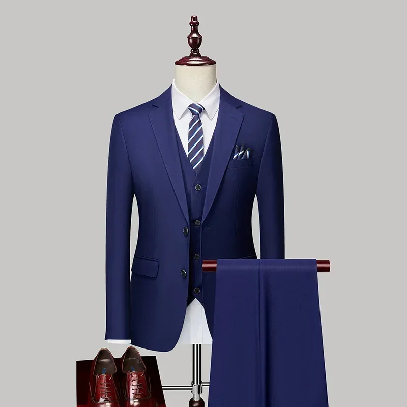 (110) Customized Men's New Formal Slim Business Groom's Wedding Suit