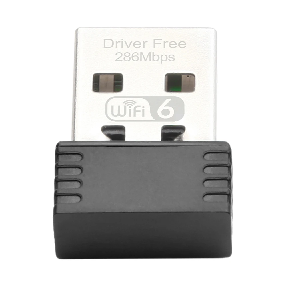 미니 USB WIFI 6 네트워크 카드 2.4GHz USB 동글 Wi-Fi 어댑터 802.11b/n/ax 드라이버 프리 무선 외부 수신기 노트북 PC용