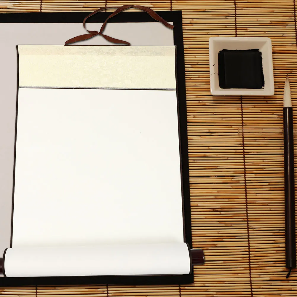 

2Pcs Chinese Calligraphy Scroll Blank Rice Paper for Painting Writing Artwork Blank Scroll Xuan Paper Art Wall Scrolls