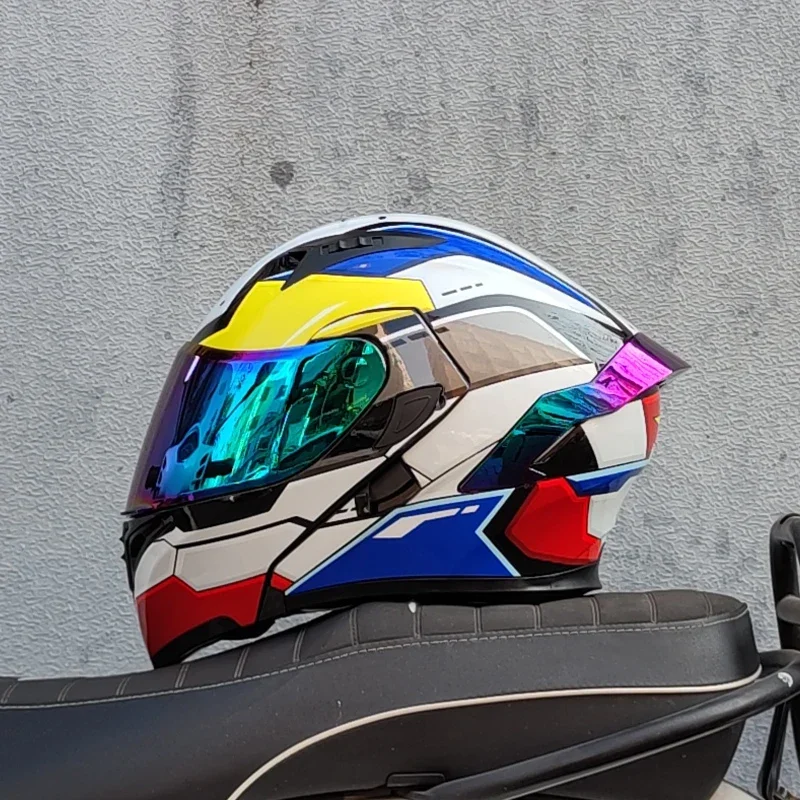 New national standard 3C double lens peeling helmet ORZ motorcycle helmet four seasons bluetooth full helmet personalized