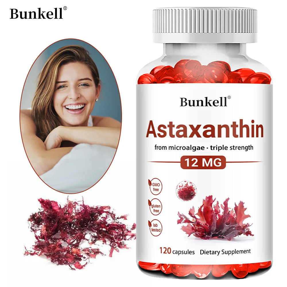 Astaxanthin 12 Mg-Supports Eye,Skin and Joint Health,Antioxidant,Promotes Metabolism,Promote Cardiovascular Health-120 Capsules