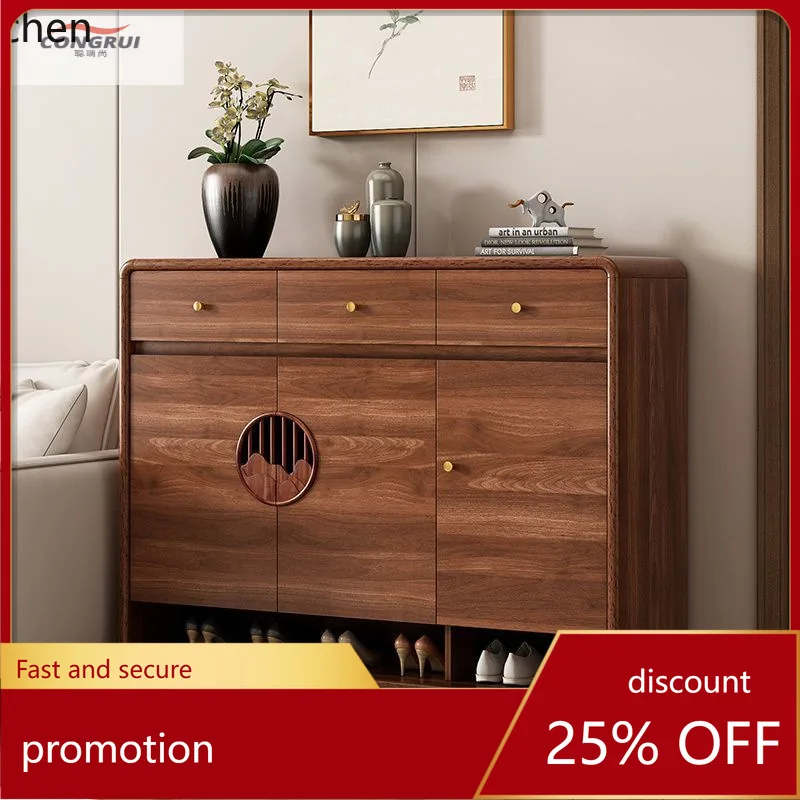 

LXC Solid Wood Shoe Cabinet for Home Entrance, Large Capacity Modern Simple Hallway Storage Cabinet