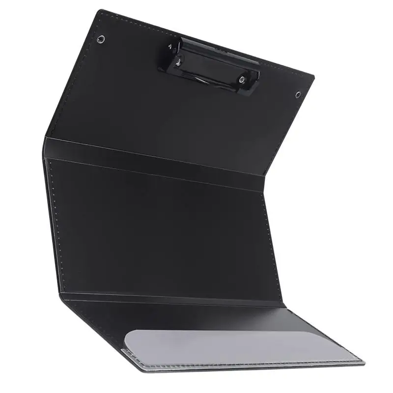 

Folding Clipboard For Nurses Trifold Pocket Clipboard 24.1cm/9.48inch Lightweight Black Clipboard Folio For Students Nurses