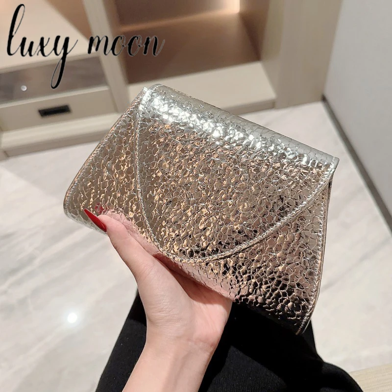 Luxy Moon Silver Women Bridal Wedding Handbags Luxury Evening Purses Shiny Party Ladies Clutches Bags Z722