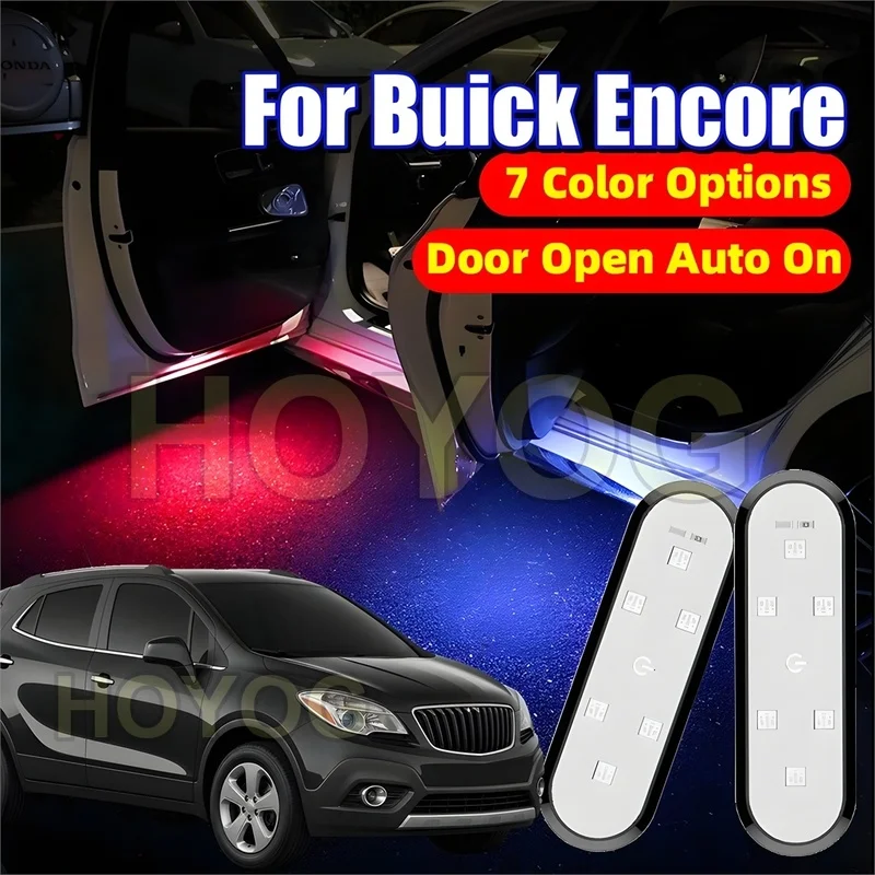 Fit for Buick Encore 2013-2020 USB Rechargeable LED Car Door Courtesy Light with a Magnetic Sensor and No-Drill Installation