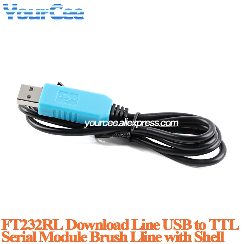USB to TTL Serial Port/RS232 Download Cable CH340G FT232RL FT2232D PL2303TA CP2102 PL2303GL Brush Line Wire with Shell