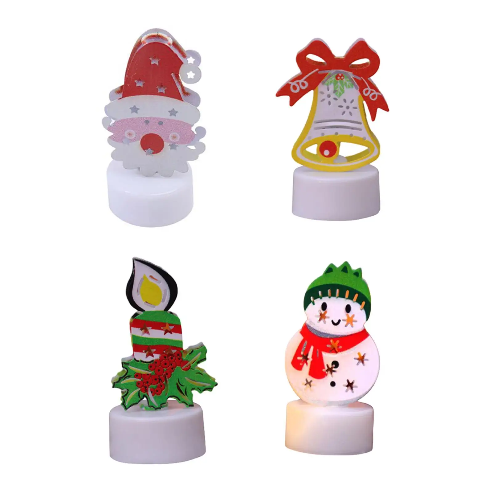 

Christmas Statue Decorative NightStand Lamp Bedside Lamp Figurine Night Light