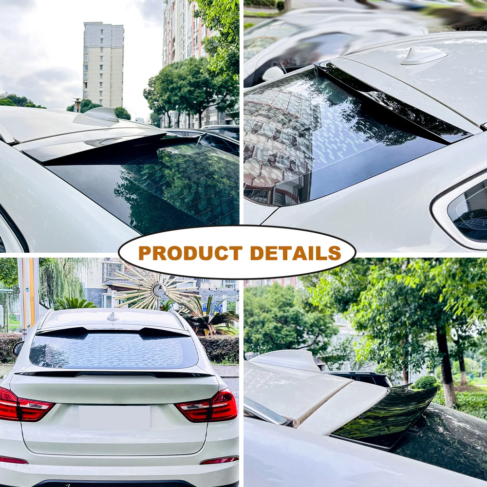 For BMW X4 F26 2014-2018 Rear Blade Style Top Tail Wing Spoiler Car Body Kit  Protective Modification High Quality ABS