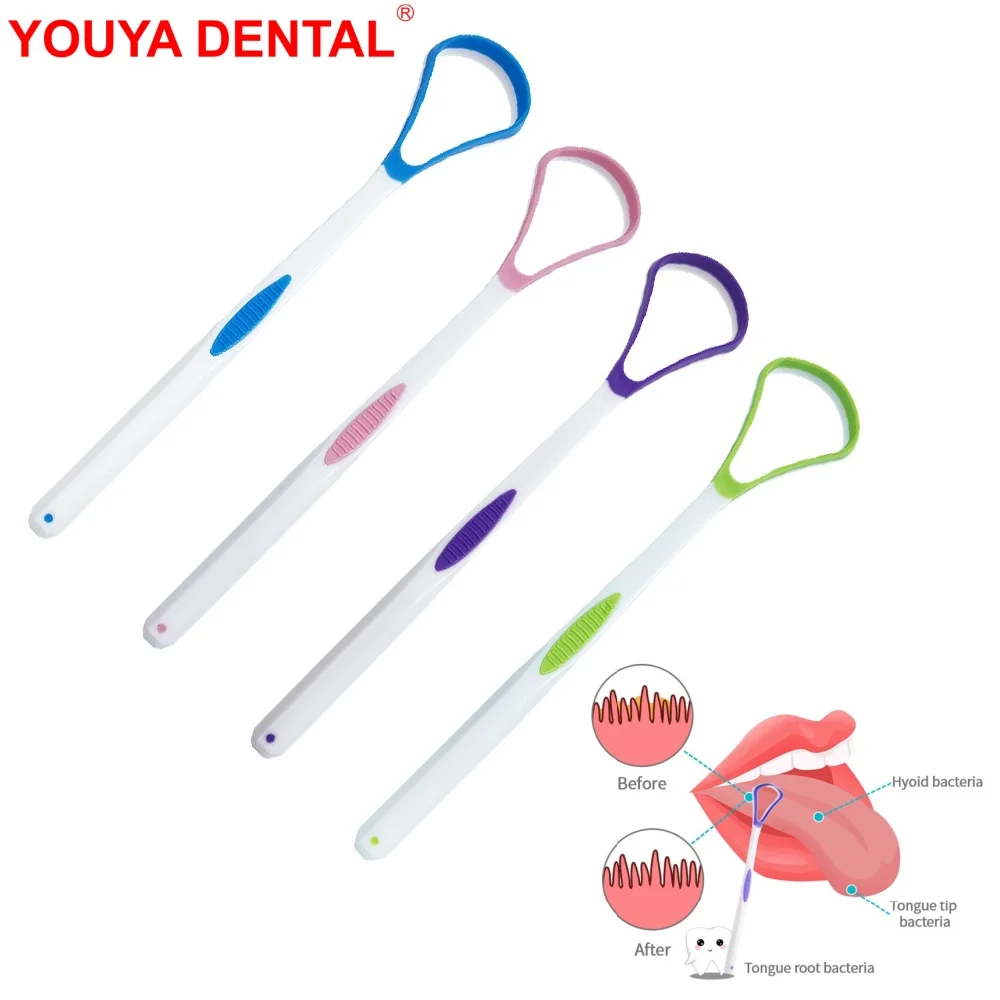5pc Dental Silicone Tongue Brush Cleaner Reusable Tongue Scraper Brush For Adults Kids Oral Care Hygiene Mouth Fresh Breath Tool