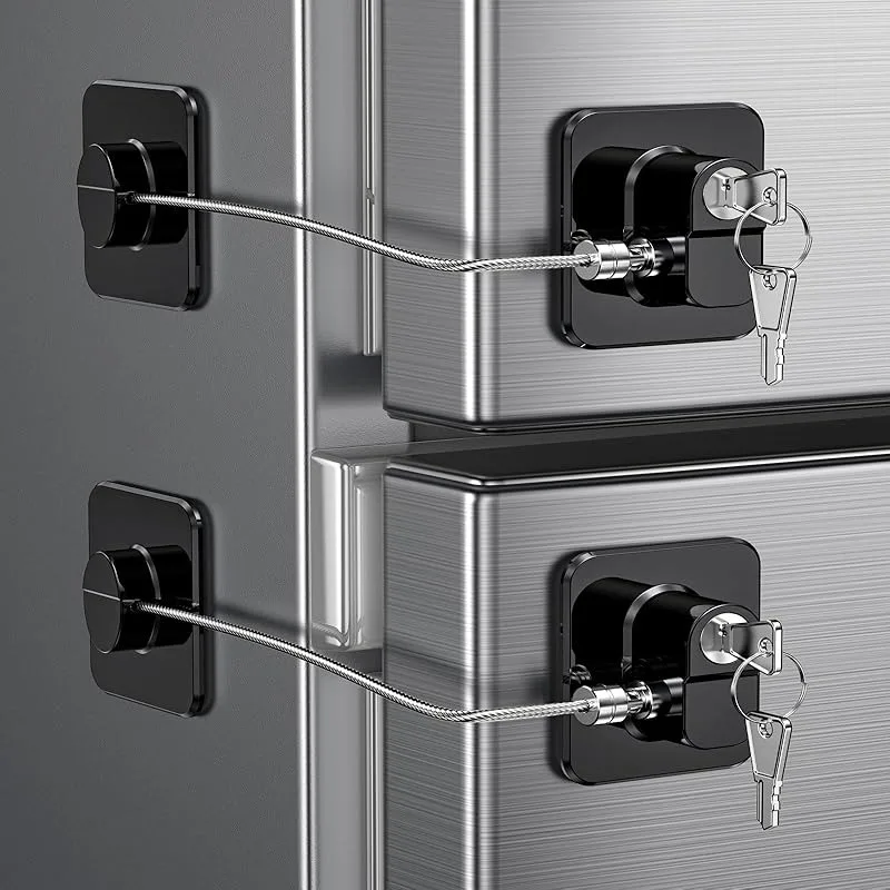 Baby Child Safety Lock Window Refrigerator Opening Security Cable Door Lock Refrigerator Door Lock for Kitchen Freezer Closets