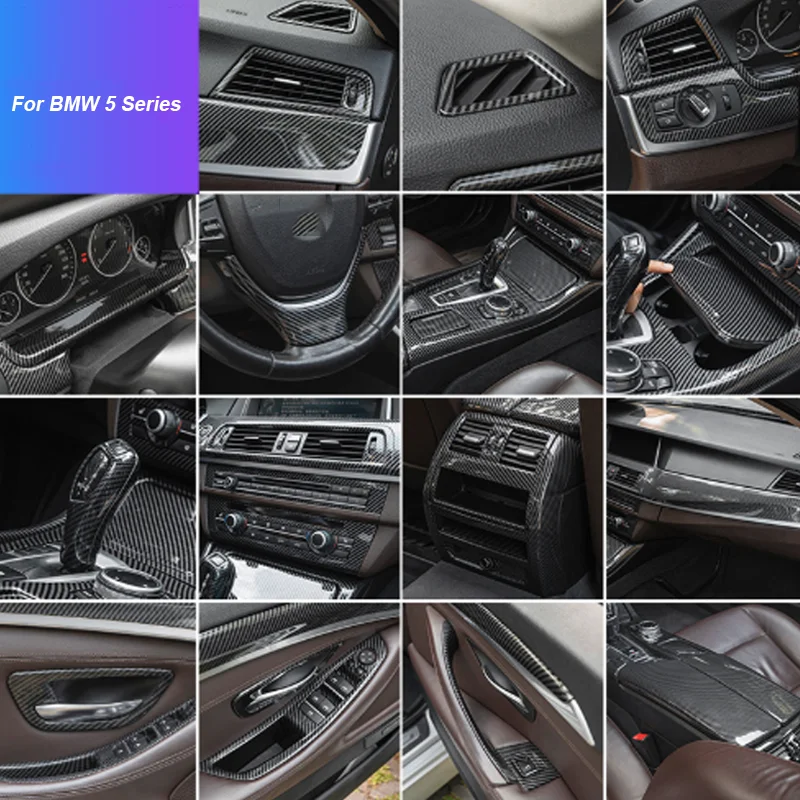 

for BMW 5 Series F10 F11 520i 528i 530i 2011~2017 Car Modified Trim Panel Key Armrest Cover Center Control Panel Row Accessories