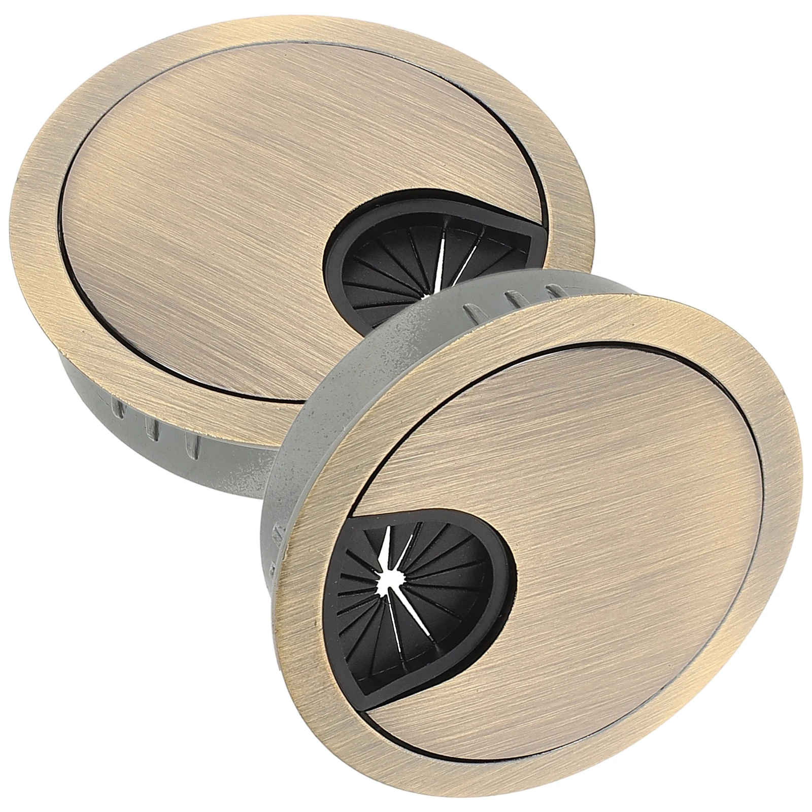 

2Pcs Zinc Alloy Cable Hole Cover Round Wire Grommet Desktop Cord ganizer Tidy Modern Office Computer Desk Decor