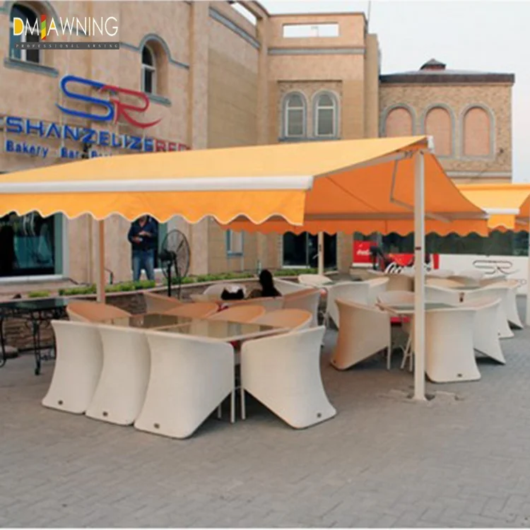 Manual Retractable Double Side Butterfly Awning Aluminum Adjustable Waterproof Canopy Hand Crank Balcony Patio Sun Shade Outdoor
