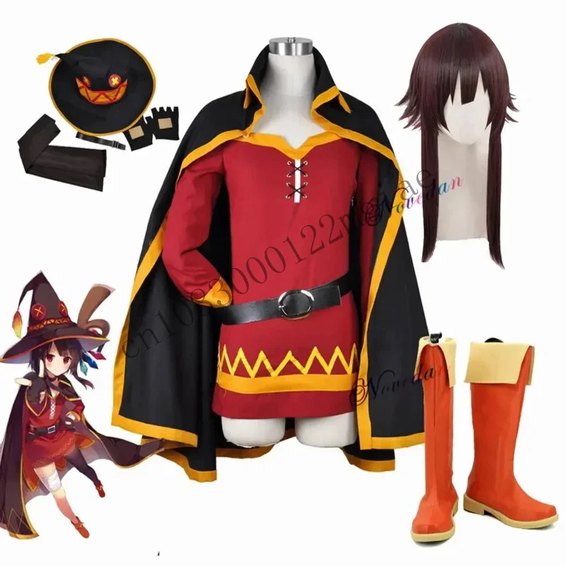 Megurin Robe Dress Uniform Outfit Halloween Anime Cosplay Costume Wig CMM221