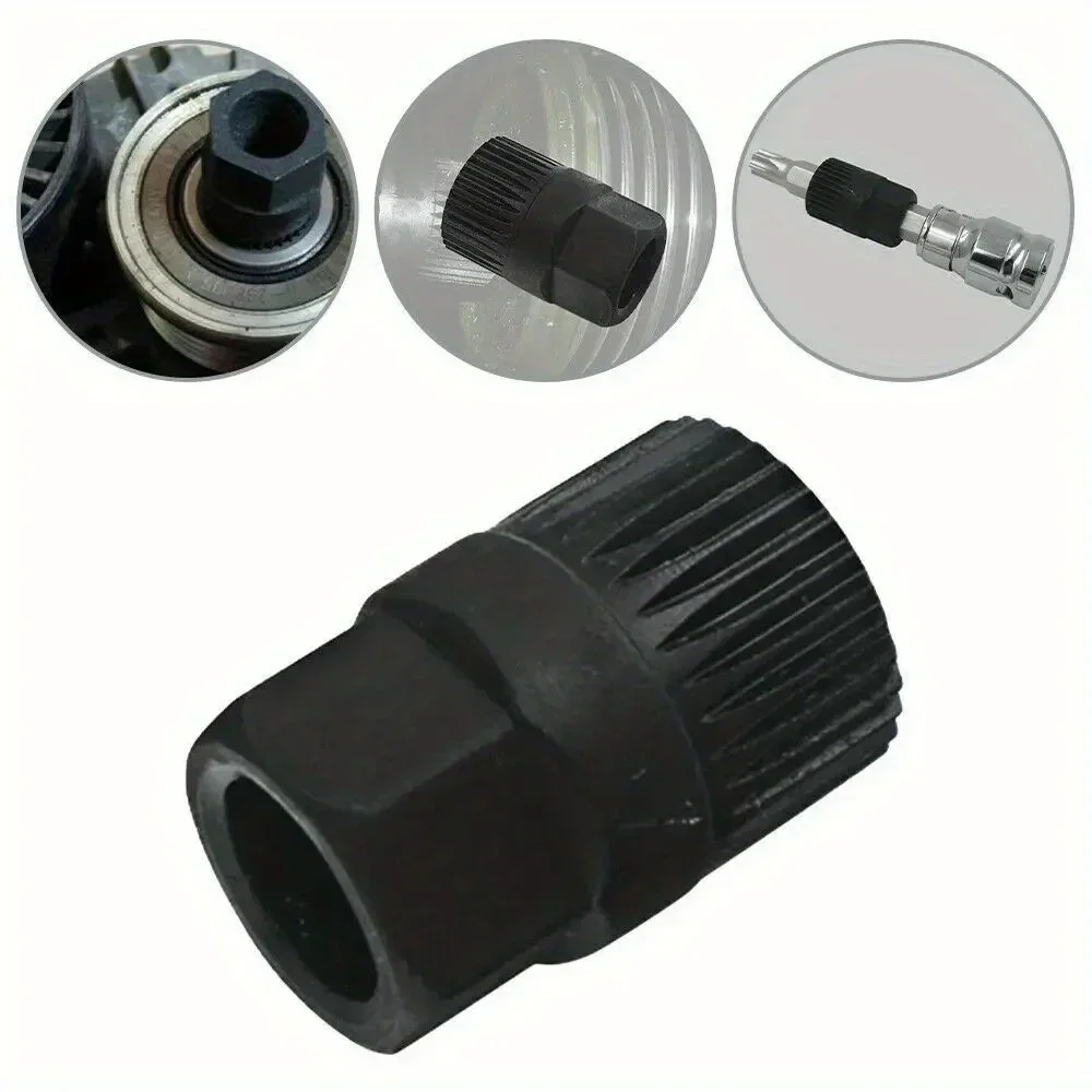 

1 шт., инструмент для снятия шкива переменного тока с муфтой свободного колеса с 33 зубьями, V-образным устройством для снятия шкива, черные автомобильные аксессуары