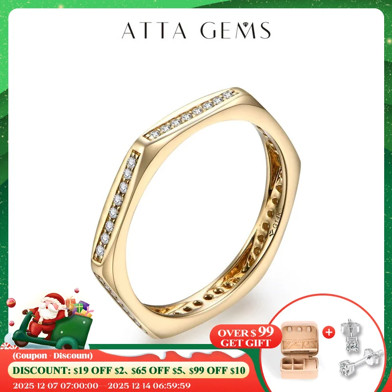 

ATTAGEMS New D Color 1.0mm Nut Moissanite Ring for Women Men 925 Sterling Silver White Gold Engagement Wedding Band Fine Jewelry