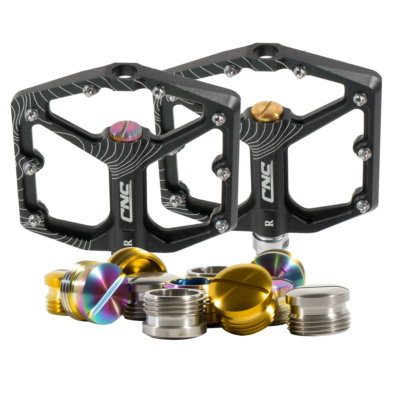 AliExpress chooee M14x1.0 Bicycle Pedal End Caps, CNC Machined Titanium Axle Cove Cover for MTB Road Bike Sealed Bearing Pedals Shaft Accessories