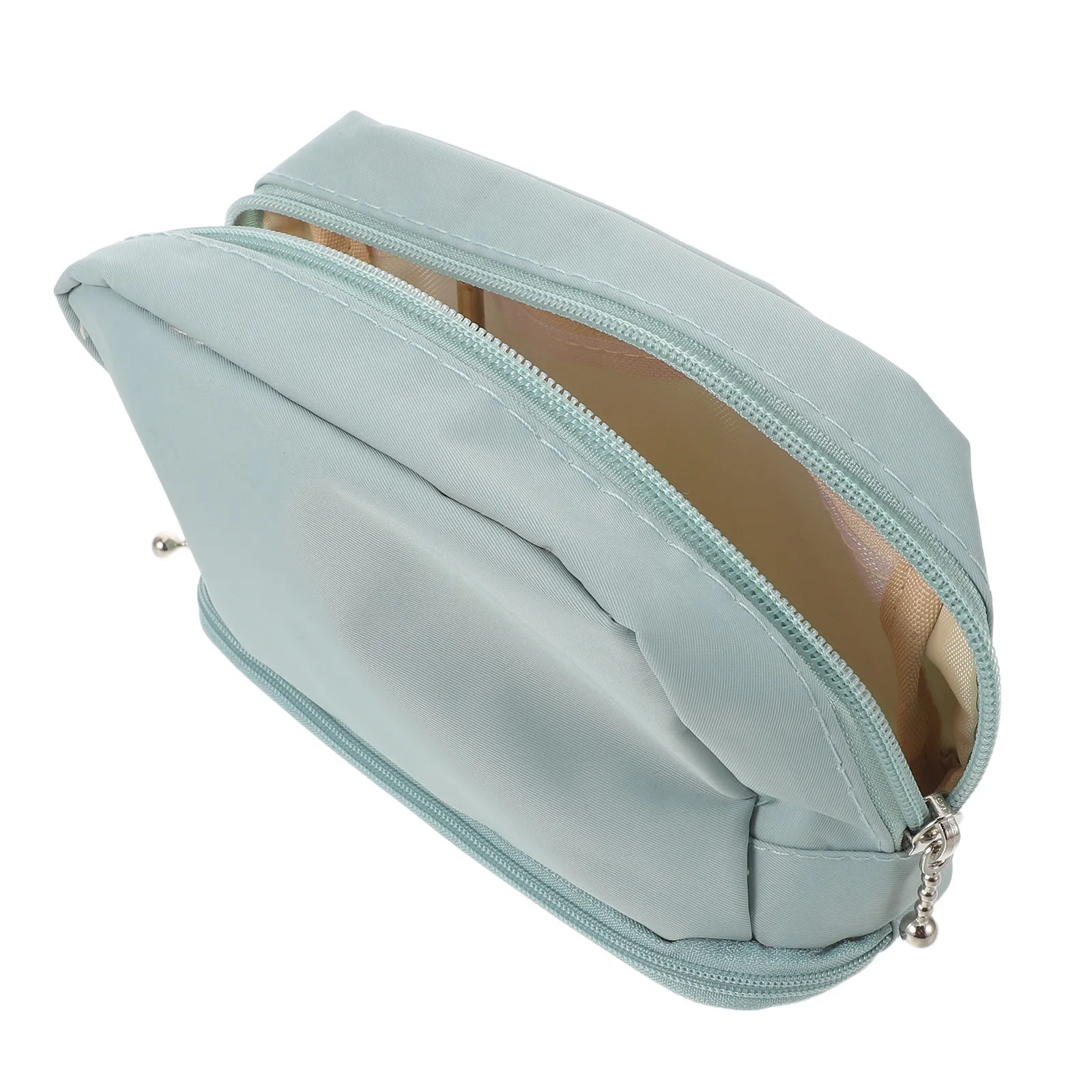 Estojo de Maquiagem Portátil Slim, Organizador de Viagem em Nylon, Resistente à Água e ao Desgaste, Bolsa Compacta para Pincéis