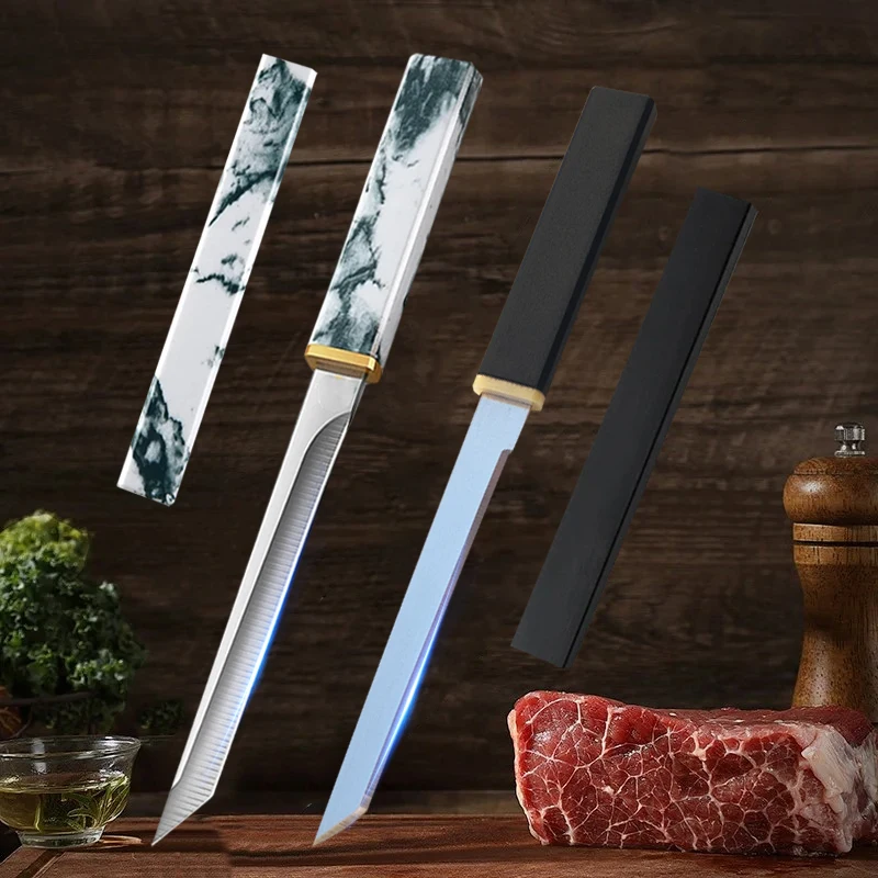 Barbecue Knives Cooking Meat Cleaver Vegetable Fruit Steak Boning Knife Plastic Handle Kitchen Knives Chef Slicing Utility Knife