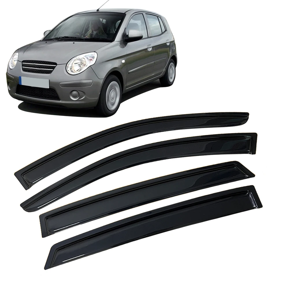 

Window Visor for KIA Picanto 2005 2006 2007 2008 2009 2010 Wind Deflectors Rain Guards Door Visor Vent Shades Ventvisor Sun Rain