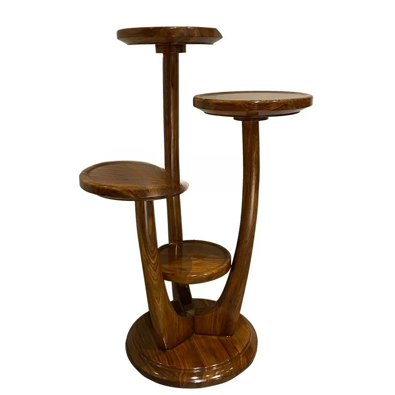 

Modern simple new Chinese light luxury oak wood original solid wood wood art flower stand flower table office