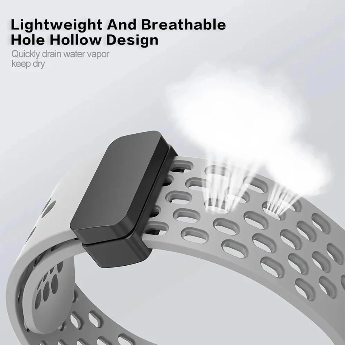 22mm 20mm breathable silicone strap for Samsung Galaxy Watch 3 /4/ 5 /6 /S3 with active magnetic strap for Huawei GT3/4 /Amazfit image 2