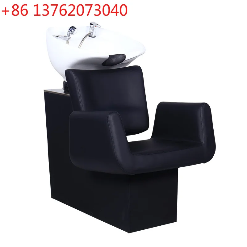 

Hair salon special small shampoo recliner ceramic basin flushing bed
