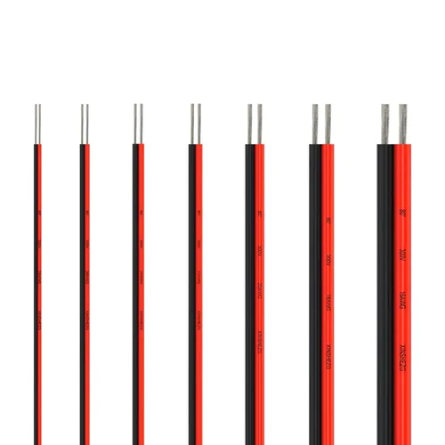 Cable eléctrico de 2 pines, cobre estañado, PVC, aislado, rojo, negro, Cable de extensión de luz de tira LED de un solo Color, 18/26/28 AWG