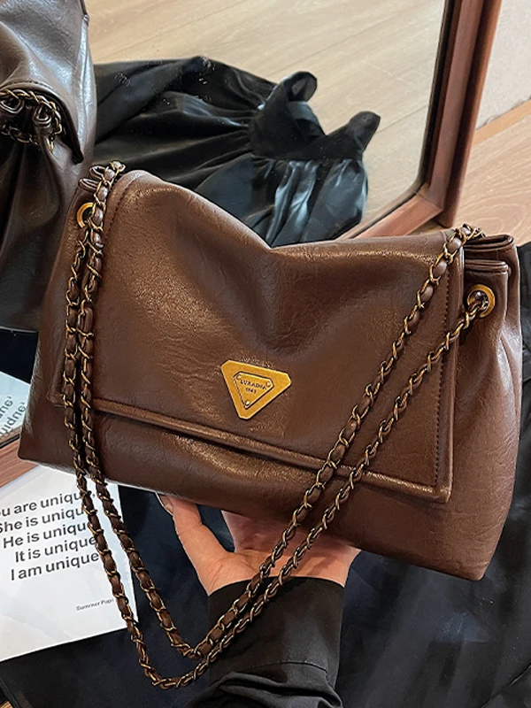 

Высококачественная сумка Mella, новинка 2025, летняя трендовая большая сумка-тоут Capaci, сумка через плечо с цепочкой, современная нейтральная сумка из искусственной кожи с мягкой ручкой