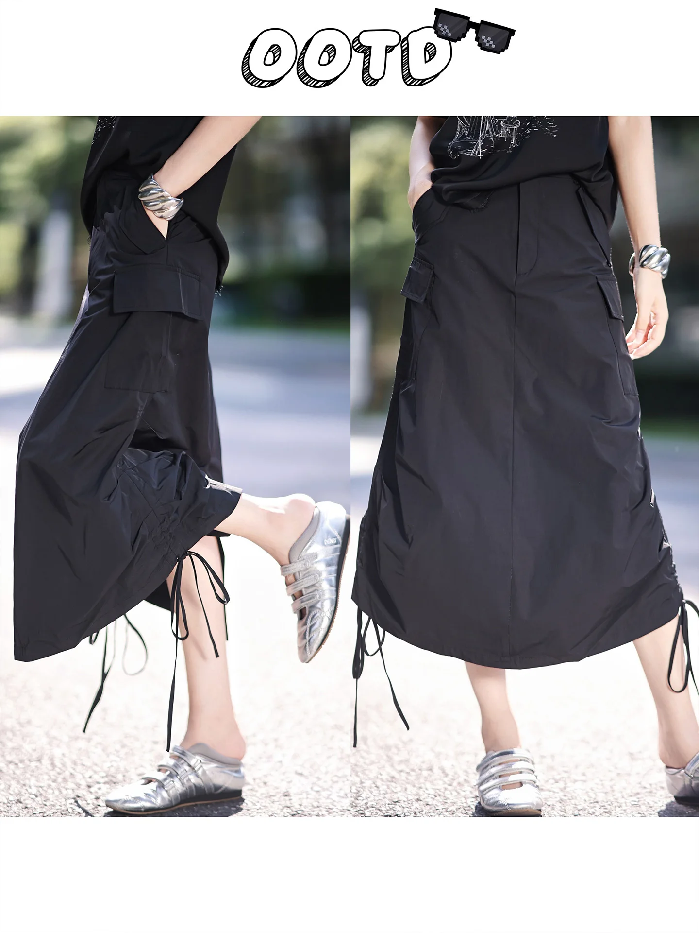 

Стильная офисная юбка с высокой талией и завязками, легкая в уходе, приятная на ощупь, повседневная, из смесового полиэстера и хлопка