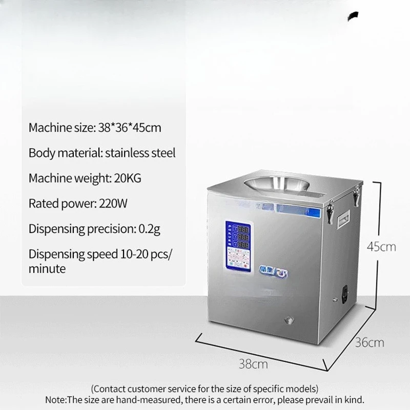 Multifunctional spiral feeding dispenser, small bag condiment tea nut grain herb tea packaging and filling machine