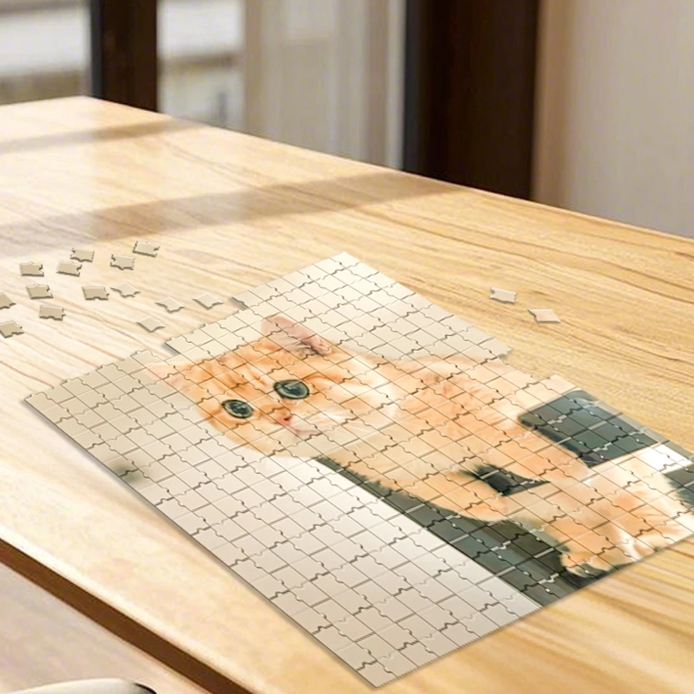 Custom photo,DIY Custom Pet Photo Puzzle,Personalized Dog/Cat Jigsaw Gift, high-resolution jigsaw image 3