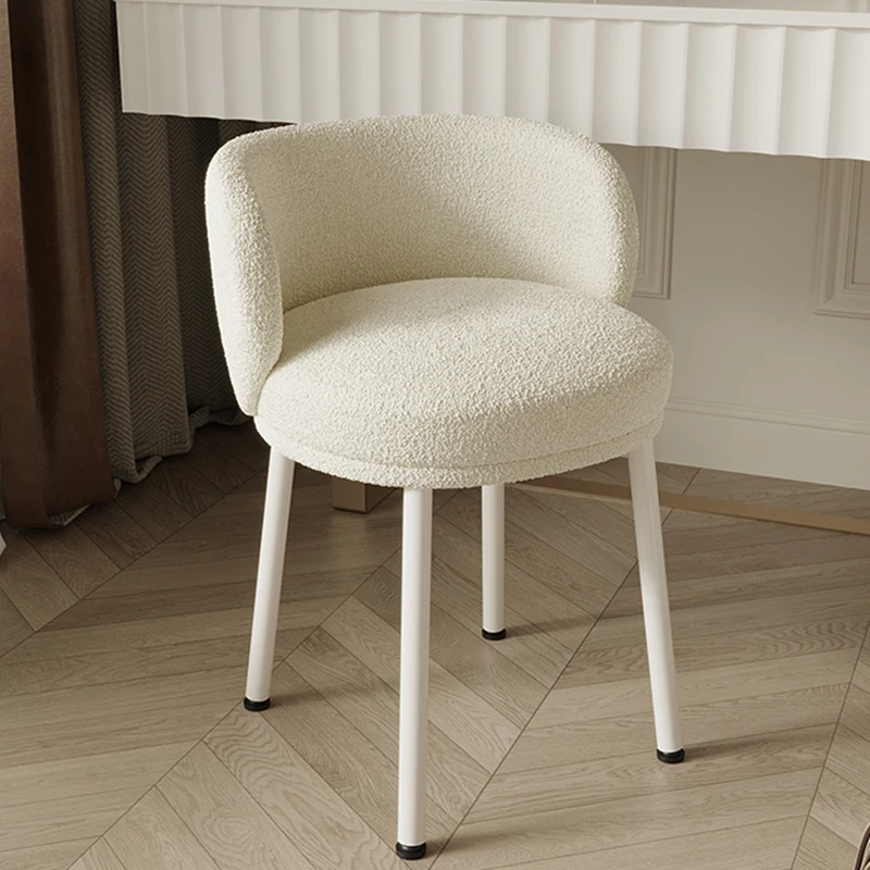 Living Room Chair Cashmere Cosmetic Chair Modern Armchair Lounges Chair Dressing Chairs Nordic Dining Chair Stool