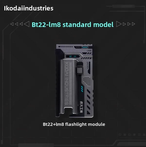 NONE Huda BT-22 Power Bank – Hochleistungs-21700-Akku für Apple/Xiaomi/Huawei, Schnellladung, Lm8 mit Taschenlampenmodul 7