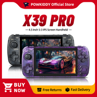 POWKIDDY NEW X39 Pro Handheld Game Console 4.5 Inch Ips Screen Retro Game PS1 Support Wired Controllers Children's gifts