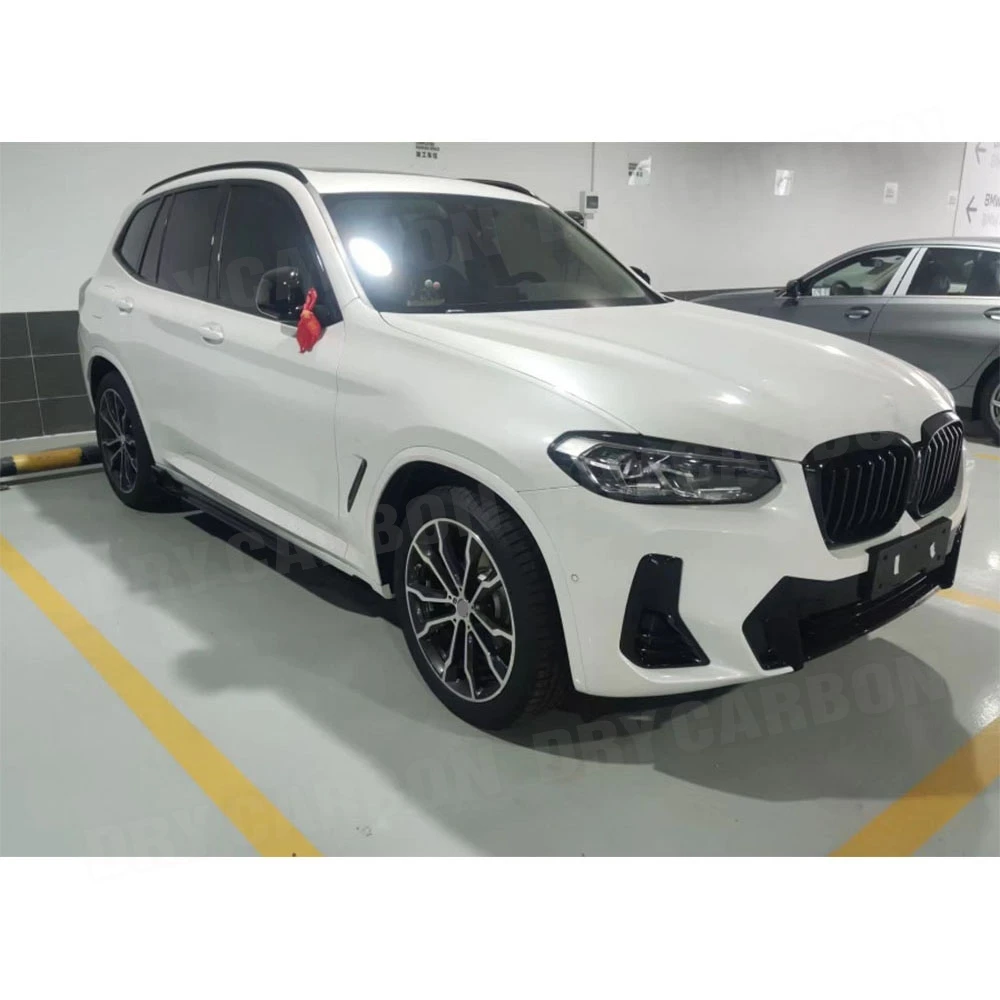 Akcesoria samochodowe do BMW X3 X4 G01 G02 2018-2023 ABS Boczne spódnice Przedłużenie panelu nadwozia Rozdzielacz warg Winglet Włókno węglowe