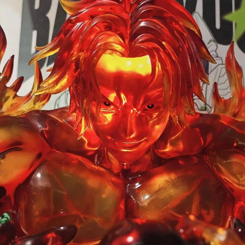 Figurka Anime ONE PIECE Portgas D. Ace 48 cm, Ochrona Luffy'ego, Model PVC, Statuetka Sceniczna, Dekoracja Biurka, Ozdoby, Prezent, Zabawki