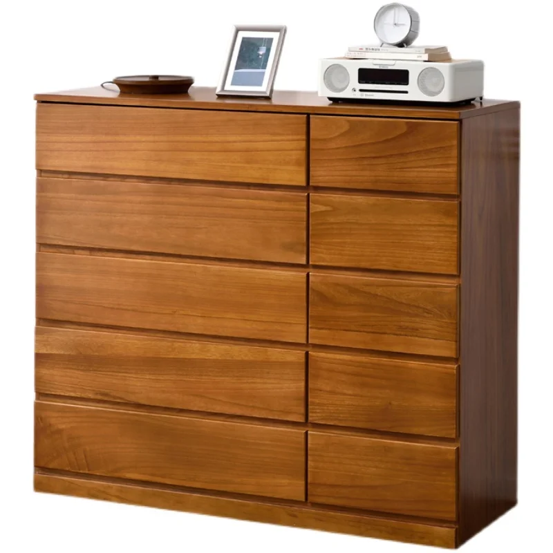 chest storage cabinet simple modern solid wood chest of drawers living room European six-bucket cabinet bedroom white drawer