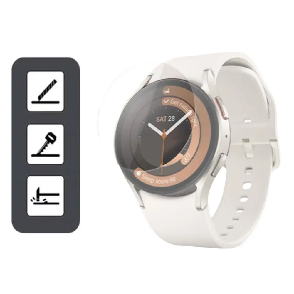 Película de vidrio templado transparente adecuada para Samsung Galaxy Watch FE, superposición de pantalla completa, protección Hd, antiarañazos, impermeable