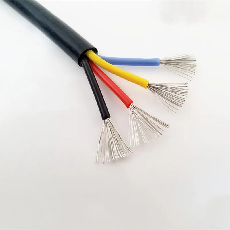 سلك كابل مغلف من السيليكون 22 20 18 17 15 13awg 2-8 Core مقاومة درجات الحرارة العالية والمنخفضة سلك إشارة ناعم كابل الطاقة