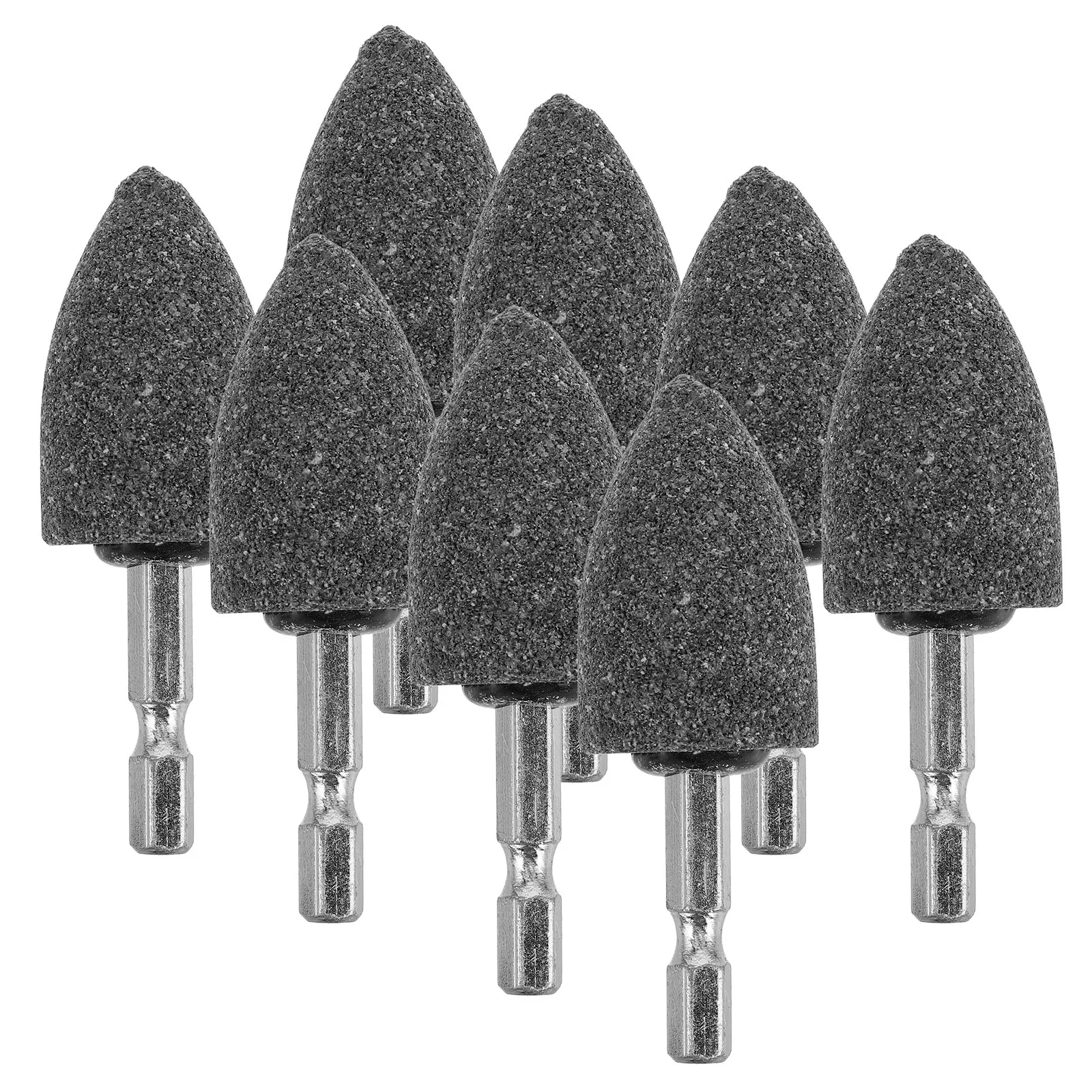 

8pcs Conical Grinding Stones 25mm Shank Rotary Tools Plastic DIY Drill Bits Sanding Accessories