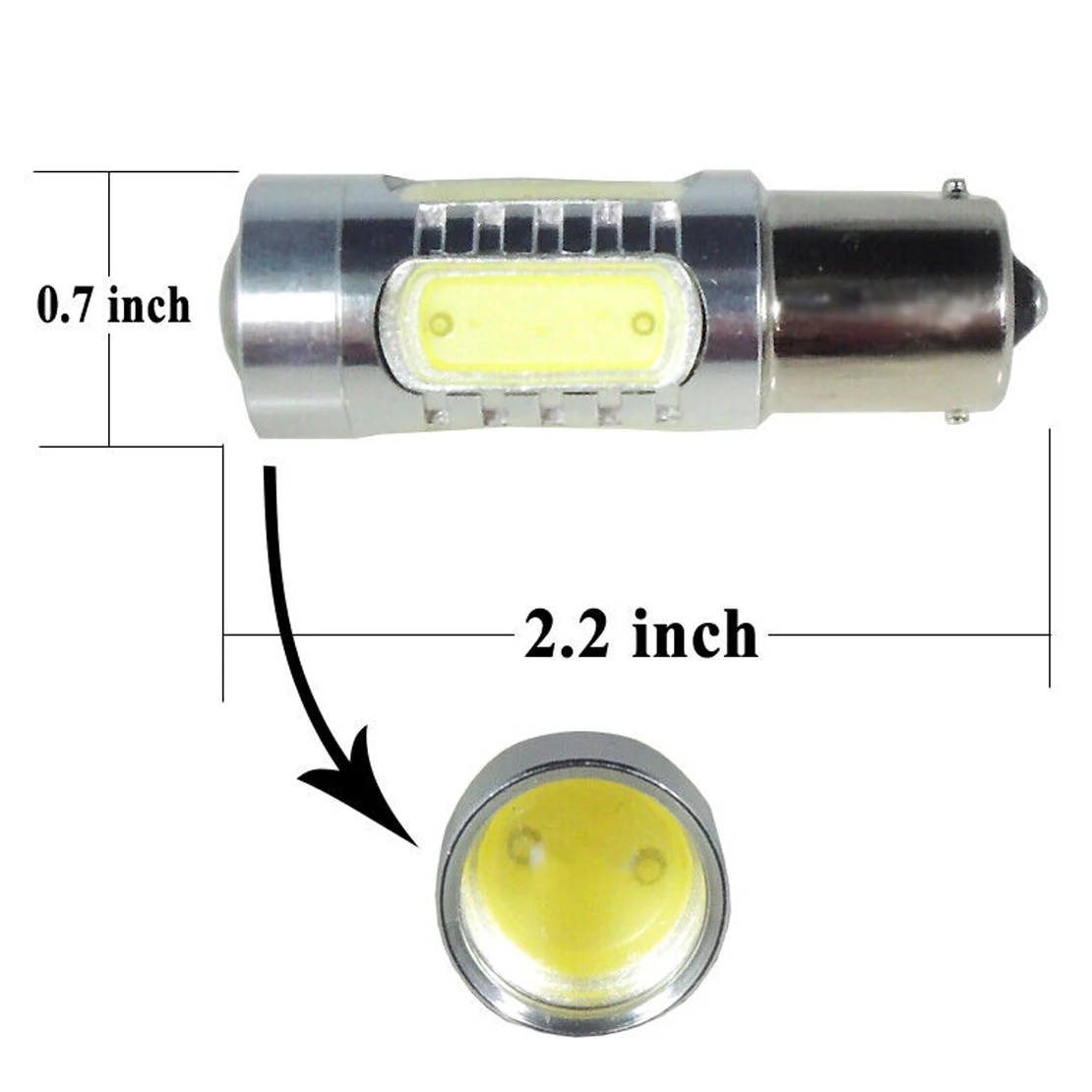 2pcs/Set White Car Truck LED Turn Signal Light Bulb 1156 7506 1156A P21W BA15S 12-24V