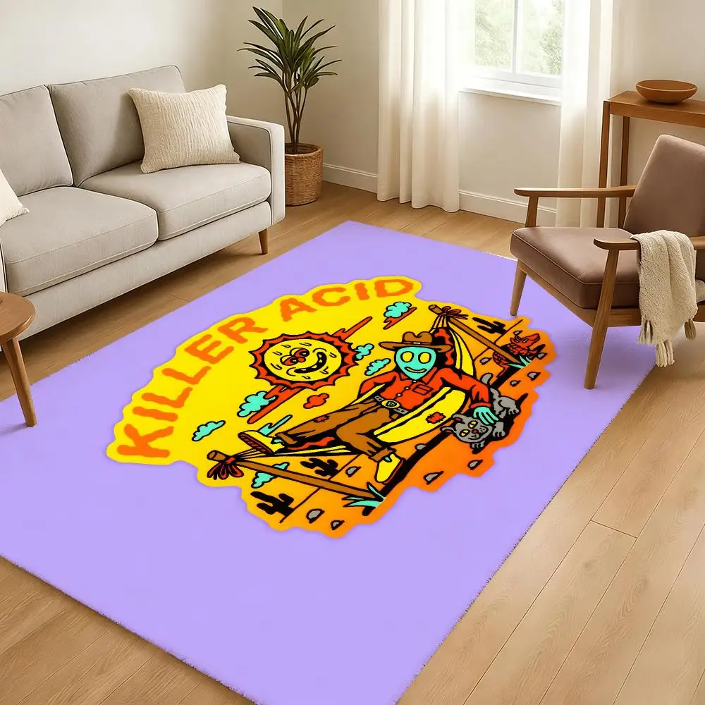 Anime K-Killer Acid Floor Mat Soft Thickened Absorbent Non-Slip Bedroom Living Room Door Mat Home Decor Flannel Rugs