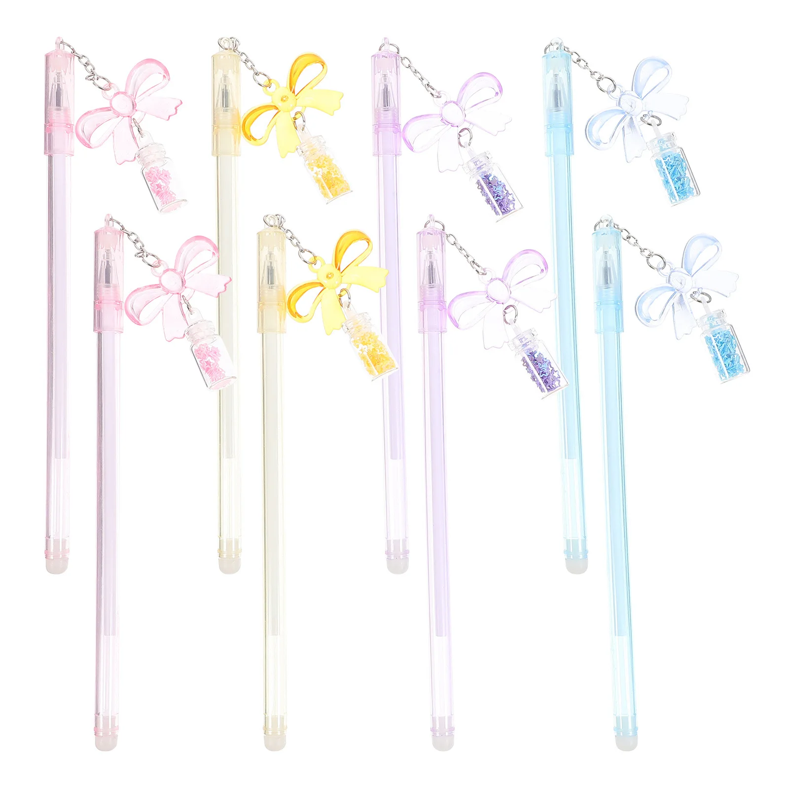 

8Pcs Glitter Pendant Pens Premium Portable Writing Pens for Smooth Ink Flow Ideal for School Office Journaling Coloring Crafts