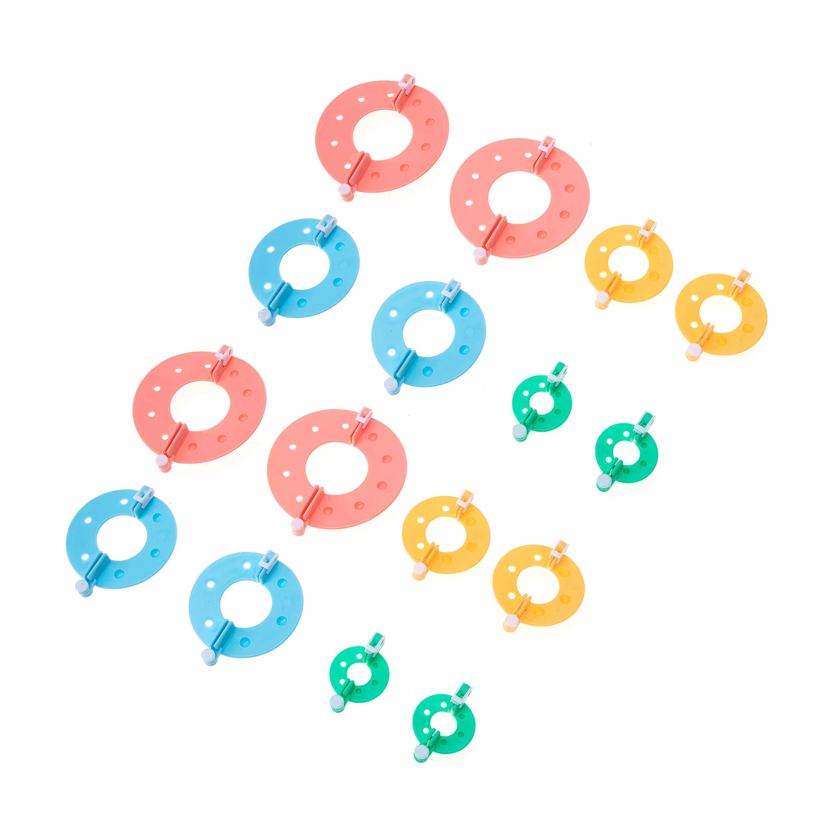 16 قطعة صانع كرات الغزل اليدوي صانع بوم بوم أداة متماسكة سهلة للهدايا الإبداعية وديكورات الجدران صانع كرات الغزل اليدوية