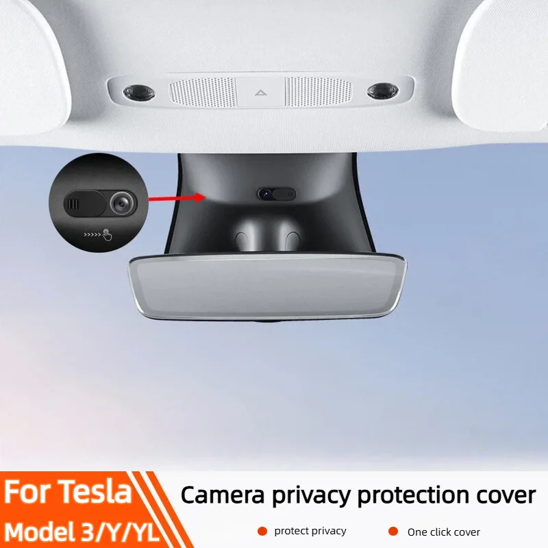 Car Camera Cover For Tesla Model 3 Y YL Juniper 2019-2026 Webcam Slide Blocker Privacy Protector Compatible PC Laptop iPad