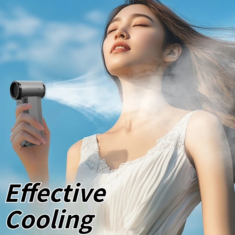 2025 Handheld Turbo Fan with High-Speed Power, Portable Rechargeable Blower, Car Vacuum & Inflator for Household Use