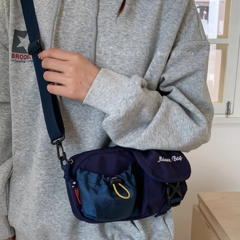 

JIAERDI простая спортивная сумка через плечо с буквенным принтом на шнурке, женская квадратная сумка через плечо большой вместимости, женская легкая повседневная сумка, новинка